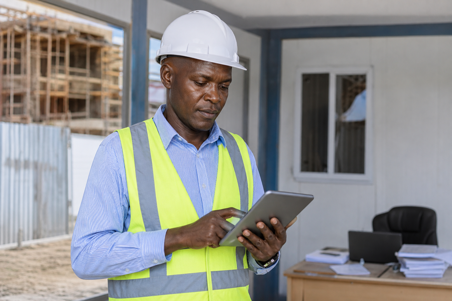 Construction team achieving measurable business outcomes with Kuza ERP