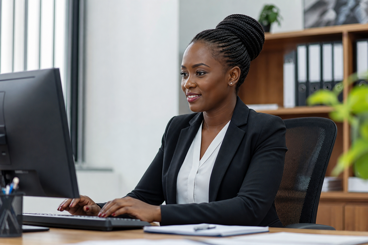 Kenyan business team using Payroll software — Kuza ERP